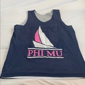 PHI MU Jersey tank top - reversible